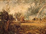 Cottage,Rainbow,Mill by John Constable